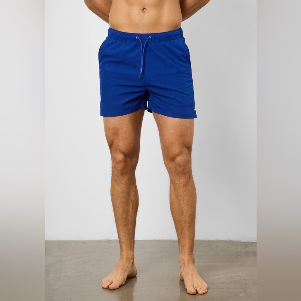 Tailored Athlete Plain Swim Short in Cobalt NWT